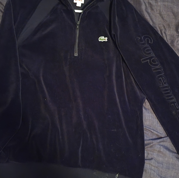 Supreme / Lacoste velour pullover - Picture 2 of 3